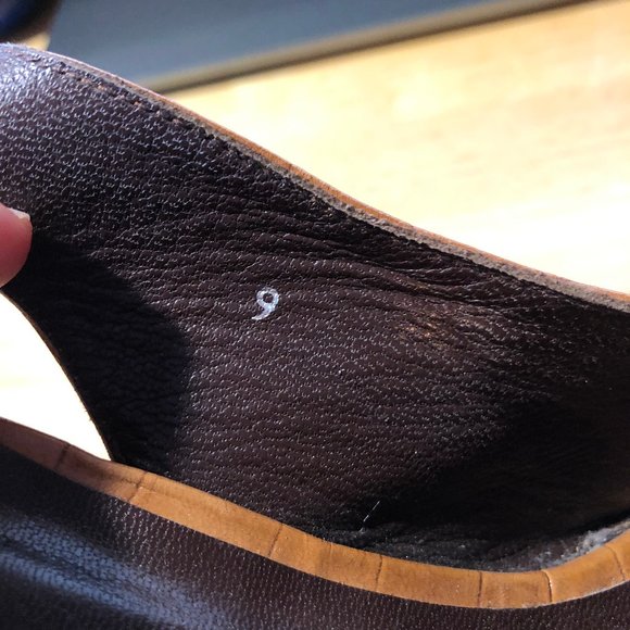 RAMON TENZA LEATHER CORK WEDGE SLINGBACK HEELS 9 * - Picture 12 of 12